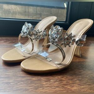 SCHUTZ Clear and Crystal Heels